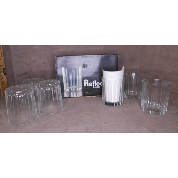 Rayware Old Fashioned 6 PC Glass Set 9.5 oz Vintage Continental Glassware Italy - Picture 2 of 12